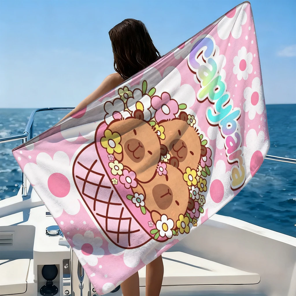 Capybara Cartoon Beach Towel Q - Towel Small Sport 评论和价格