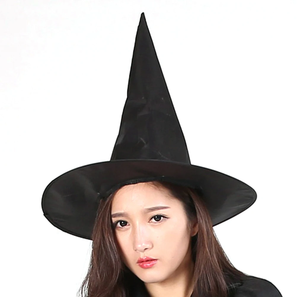 

3 Pcs Halloween Party Props Wizard Hat Black Cap Accessories Make up Decorations