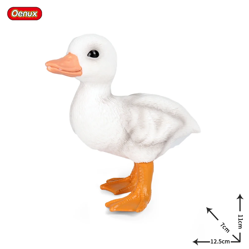 Oenux Farm Model Simulation Swan Goose Gaggle Duck Flock Action Figures Poultry Animals Figurine PVC Miniature Lovely Kids Toy