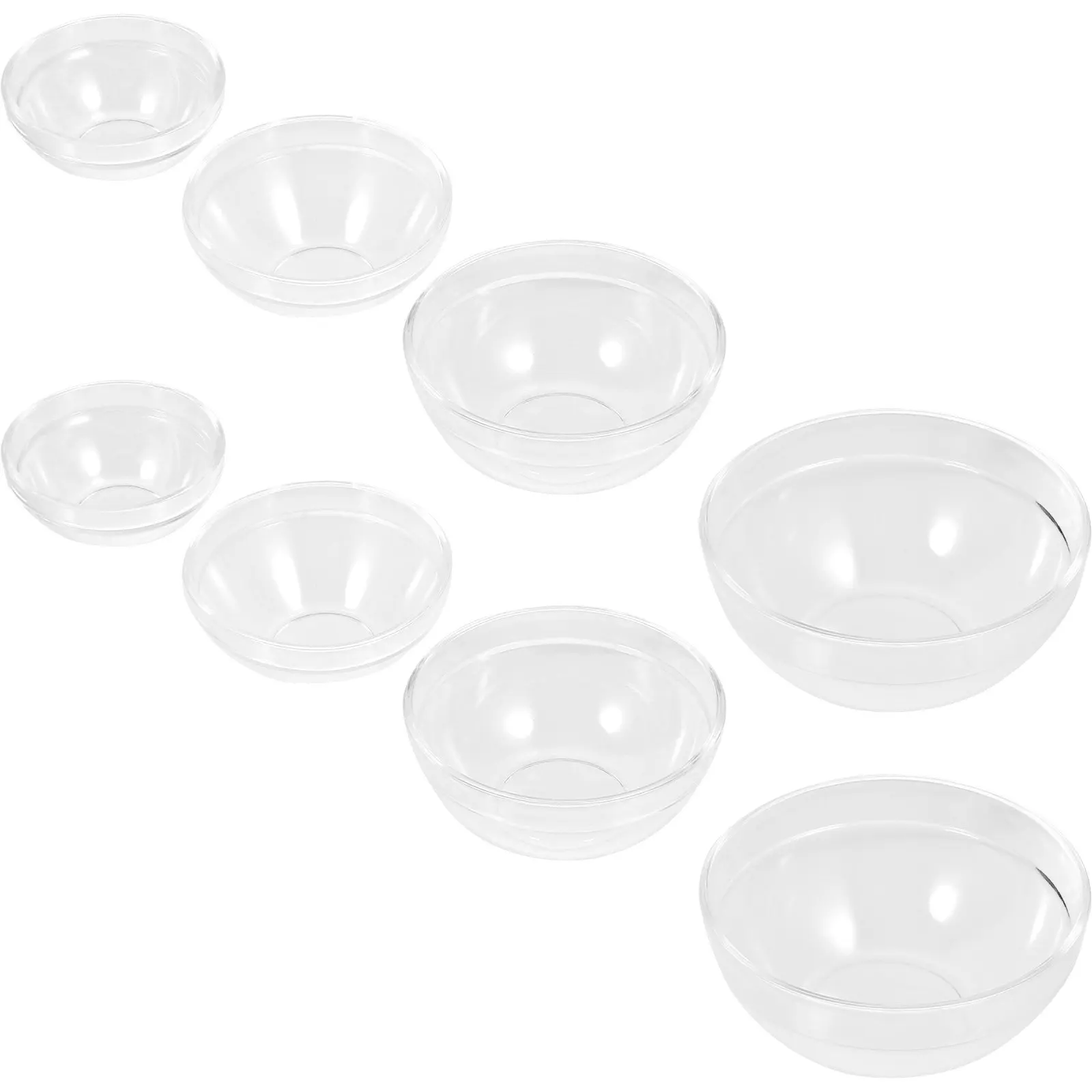 8Pcs Essential Oil Bowls Acrylic Transparent Bowls Plastic for Massage Beauty Salon Long-Lasting Use Essential Oil Bowl