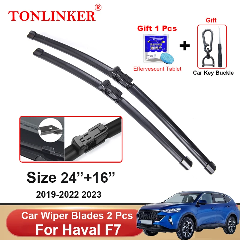 

TONLINKER Car Wiper Blades For Haval F7 2019 2020 2021 2022 2023 Car Accessories Front Windscreen Wiper Blade Brushes Cutter