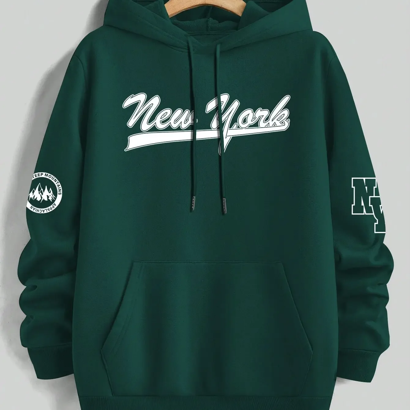 New York Directional Style Print Men'S Long-Sleeved Hoodie Suitable for Outdoor Sports Suitable for Autumn And Winter Wear