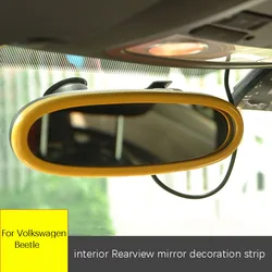 For Volkswagen beetle 2013-2019 ABS car interior Rearview mirror decorative frame stick car stickers styling