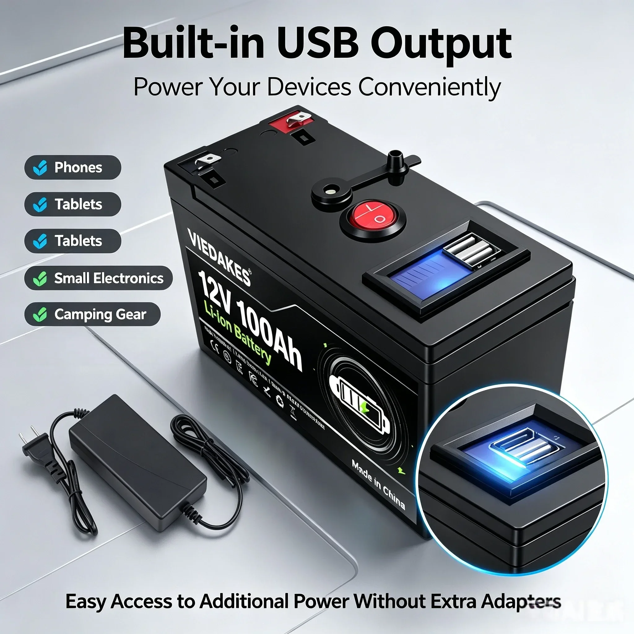 12V 21Ah Lithium Battery Pack with BMS