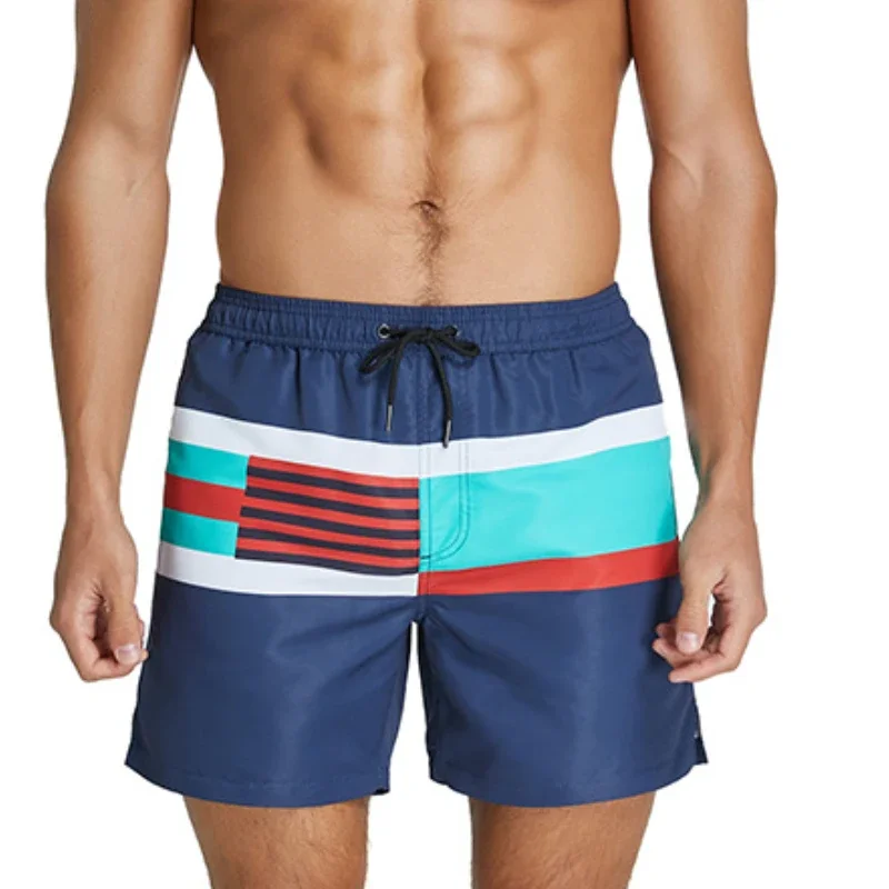 

Summer Mens Shorts Beach Swimsuit Man Swim Shorts 2024 Fast Dry Bermuda Board Surfing Boardshorts Men Gym Sport Short with Liner