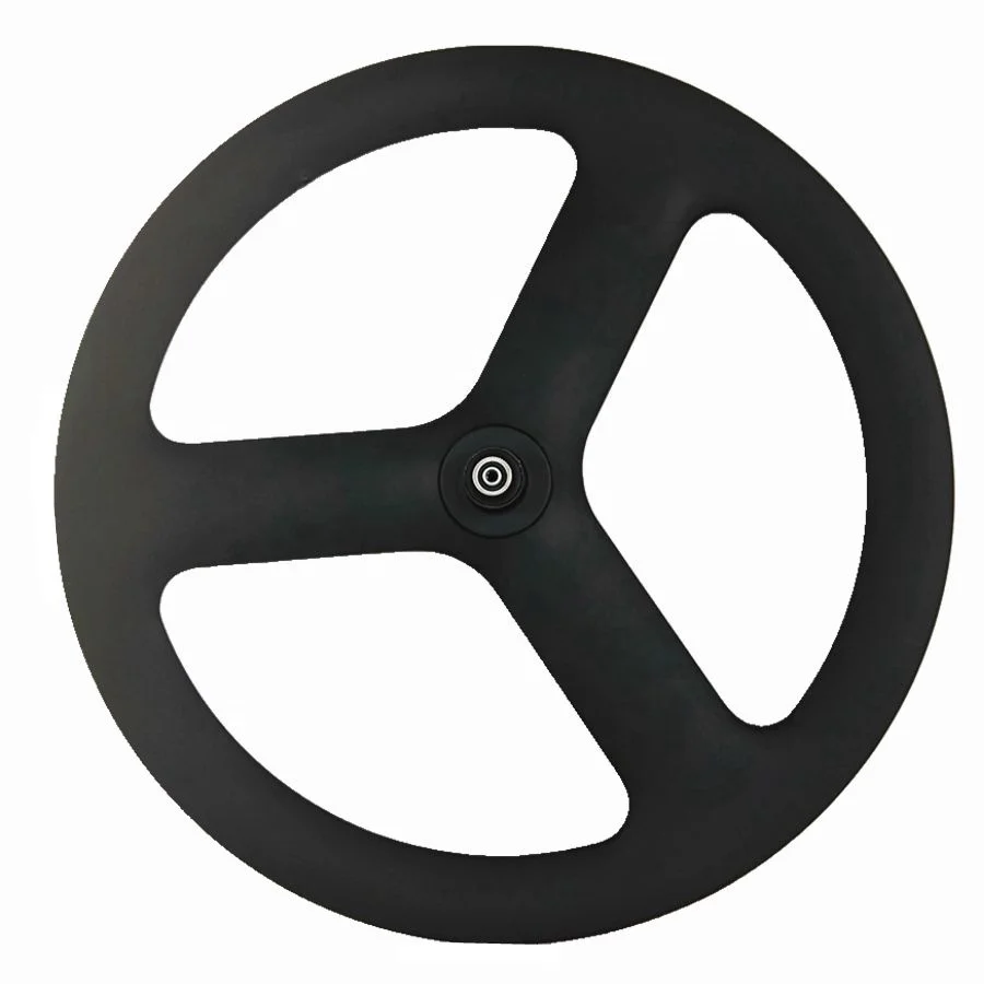 Roda de raio 20 polegadas Tri Spoke Carbon BMX 20 Roda de bicicleta com freio a disco