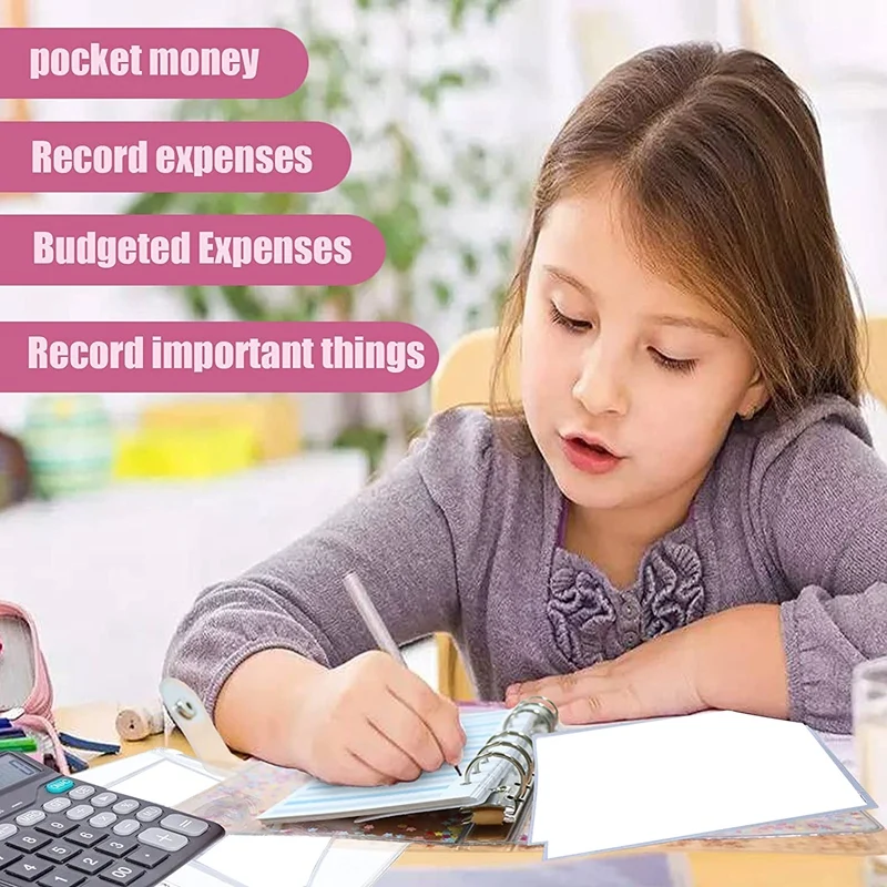 Notebook Binder,12 โปร่งใส Binder กระเป๋าซิป,กระเป๋าใบหลวม,6-Ring Binder, งบ Budget ซองจดหมายหัวเข็มขัด