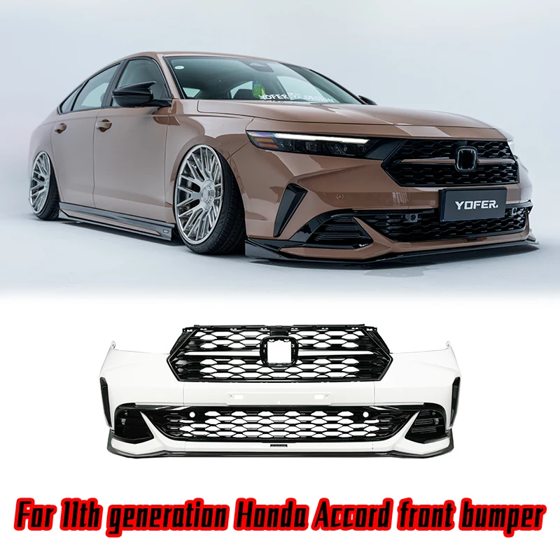 For 2023-2025 11th generation Accord front bumper YOFER Front Lip Rear Diffuser Front Grill body kit split-type Accessories