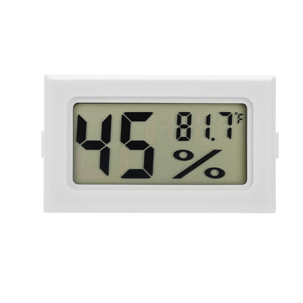 LCD Digital Electronic ℃/℉ Indoor Insulation Box Crawler Pet Temperature Gauge Temperature And Humidity Meter with LR44 battery