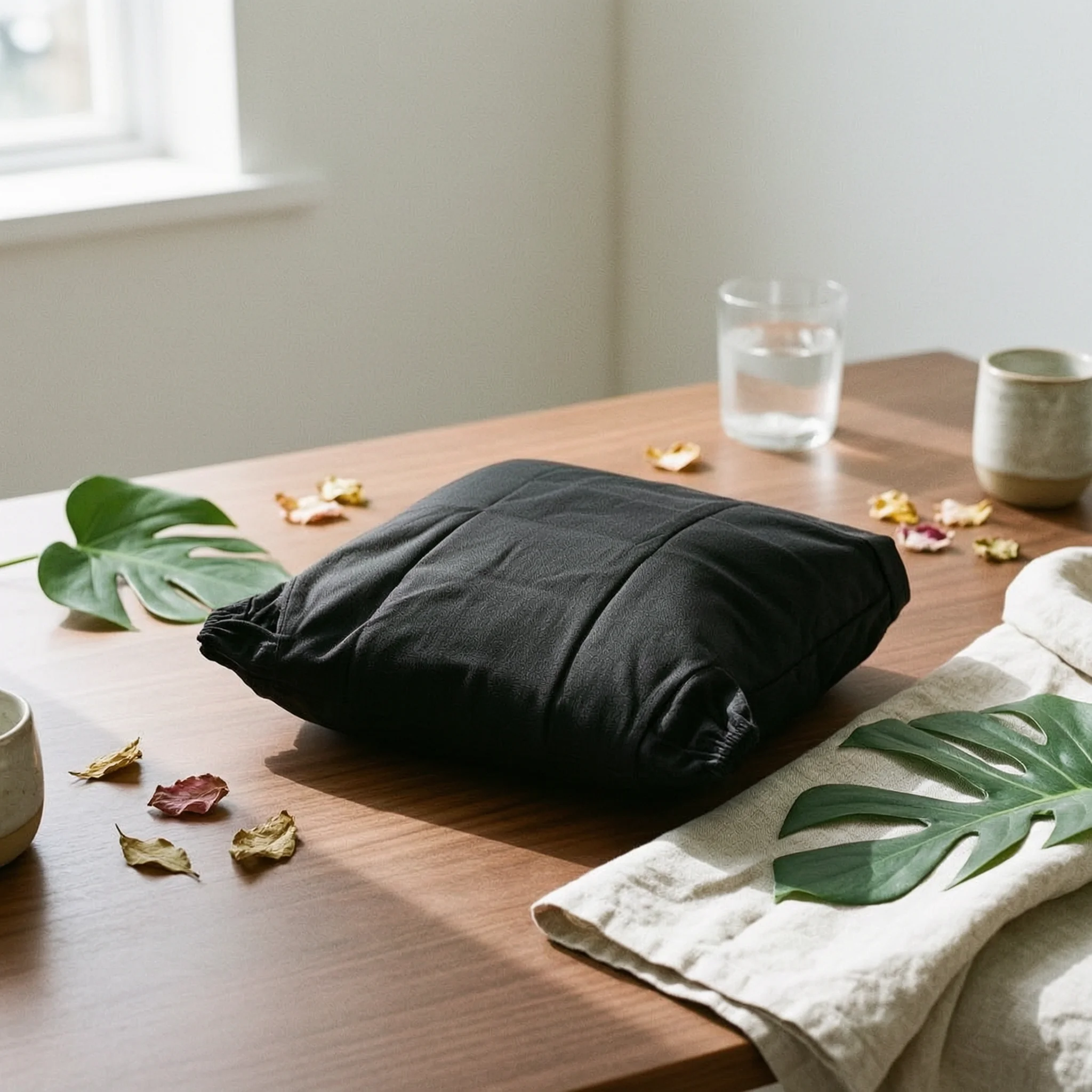 Black Elastic Cuff Pouch Light-blocking Bag Rectangular Shape for Darkroom Film Development Storage