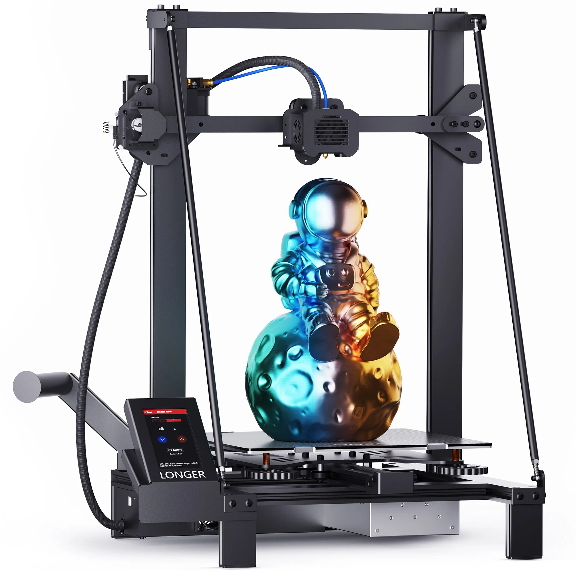 Longer LK5 PRO FDM 3D-printer, 90% voorgemonteerd, driehoekig ontwerp, dubbele ventilator, printgebied 30*30*40cm, 4.3'' kleurentouchscreen