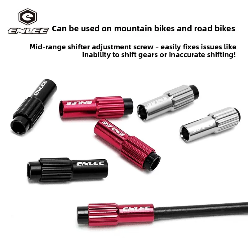 

ENLEE Mountain Road Bicycle Transmission Middle Section Fine Adjustment Screw 4mm Line Pipe Brake Pull Line Adjustment Screw