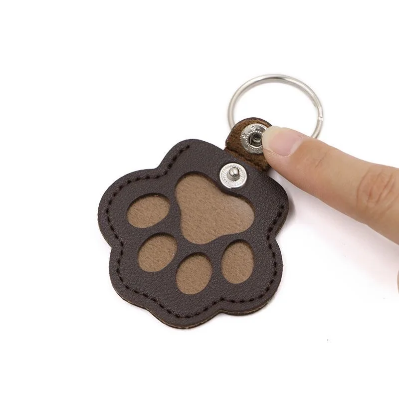 Pet Memorial Fur Storage Keychain PU Leather Locket Handbag Hanging Accessory for Dog Cat Hair 2026 view 5