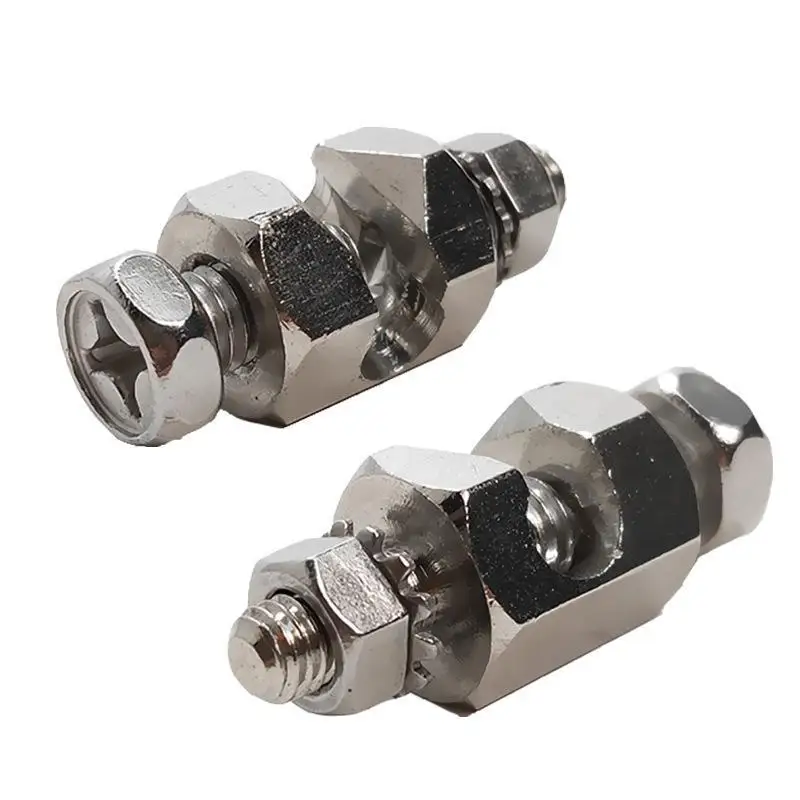 1/2Pcs External Hex Copper Grounding Protection Cable Clip Clamp Surge Protection Cable Clamp For PV Module