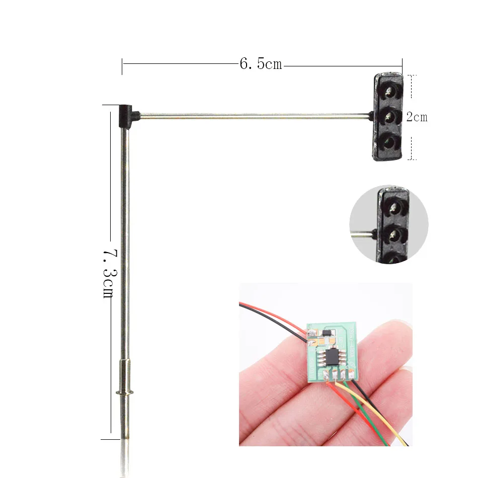 Ho Scale Railway Train Traffic Lights Sets 1:87 Model Lamp DIY Modeling Toys Architecture Building Materials for Diorama 1set