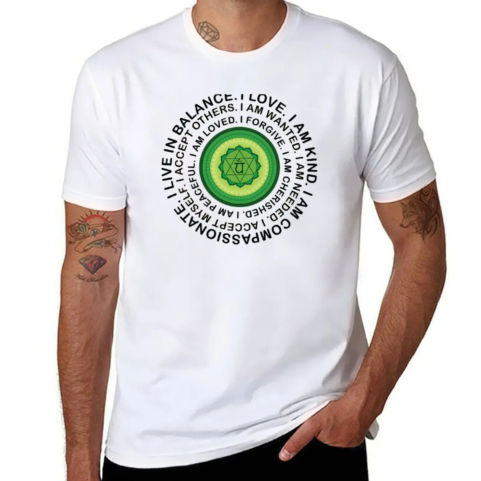 Yoga Love Yogi Birthday Heart Anahata Chakra T-Shirt t shirt man casual cotton t shirts high quality T-Shirt