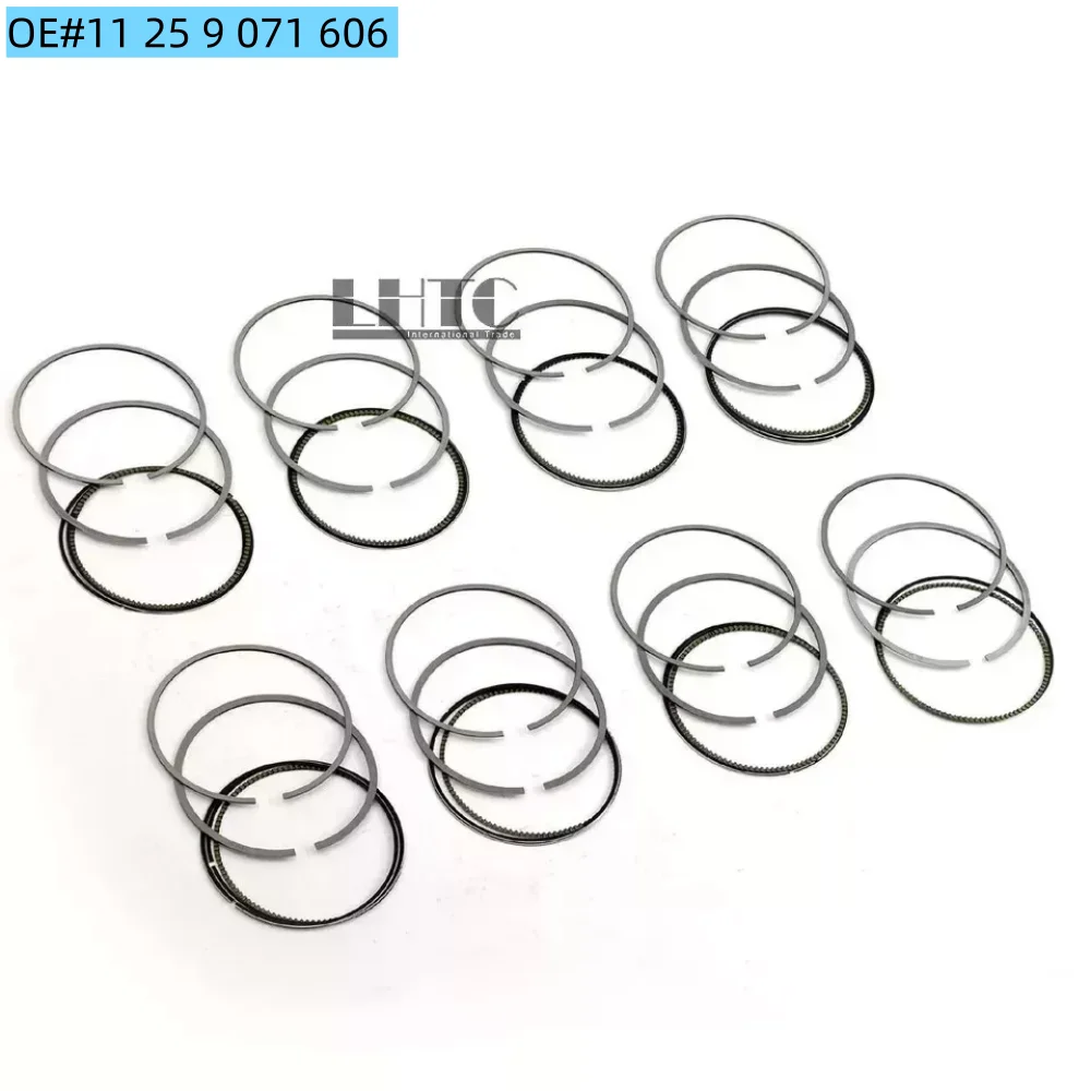 

8x Piston Rings Set Φ92mm STD OE# 11 25 9 071 606 For BMW 540i 740iL E38 E39 Range Rover 4.4 M62B44