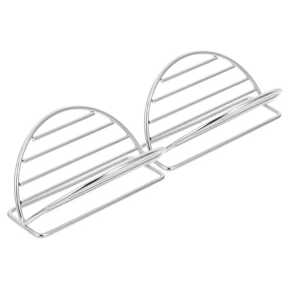 

2 Pcs Stainless Steel Pancake Rack Taco Holder Sushi Tray Stand Bracket Serving Accessories Even Heating Multifunctional