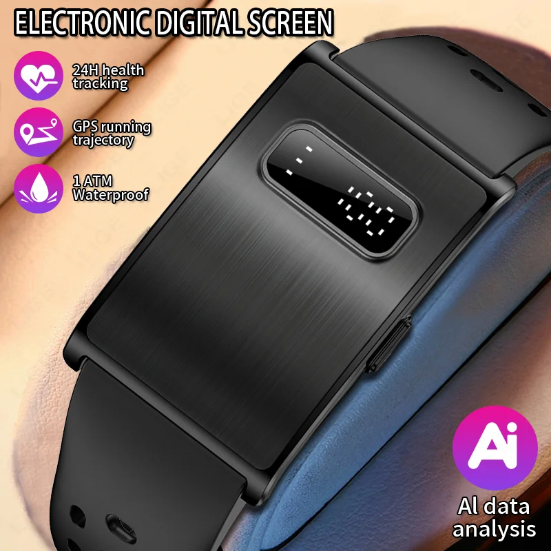 

LIGE Electronic Digital Screen Smart Bracelet Health Monitor Tracker GPS Running Trajectory Heart Rate Waterproof Multifunction