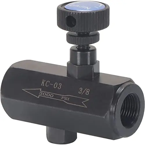 Hydraulic Throttle Valve 3/8 NPT 3000 PSI Carbon Steel Flow Control Valve for Industrial Systems
