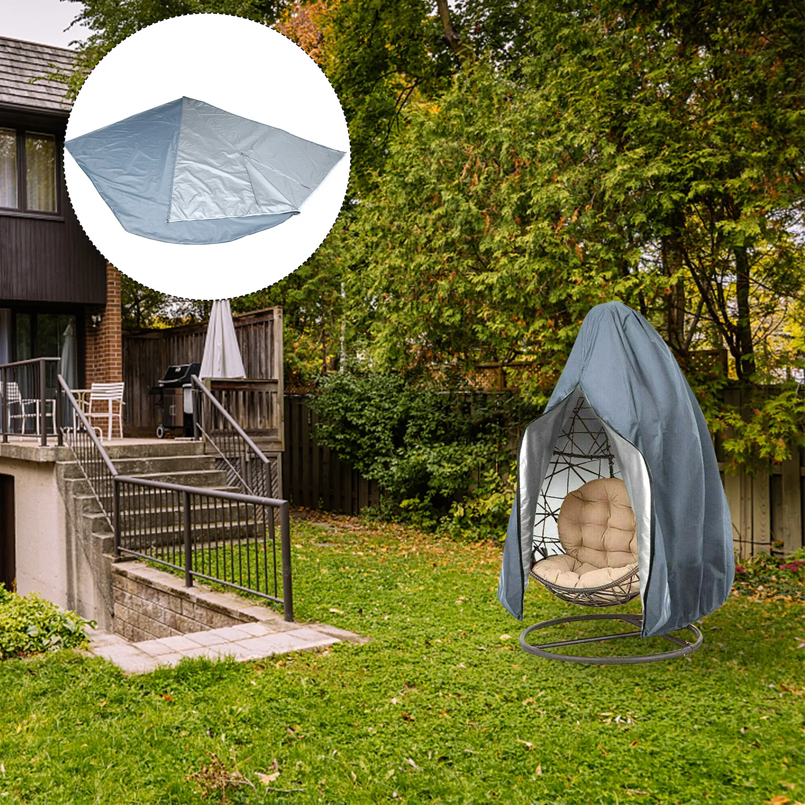 

Чехол для садовых качелей (1 шт.), из ткани Оксфорд 210D, водонепроницаемый, устойчивый к выцветанию, стильный, для домашнего декора, для использования на улице