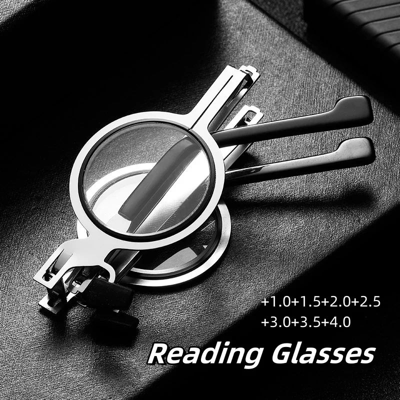 

Unisex Protable Foldable Presbyopia Eyeglasses Fashion Ultra Light Reading Eyewear Luxury Blue Light Blocking Far Sight Glasses