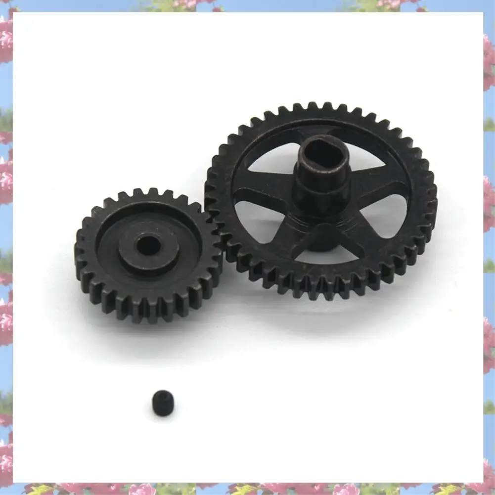 Steel 44T Reduction Gear And 27T Motor Gear For Wltoys 144001 144002 144010 124016 124017 124018 124019 RC Car Parts