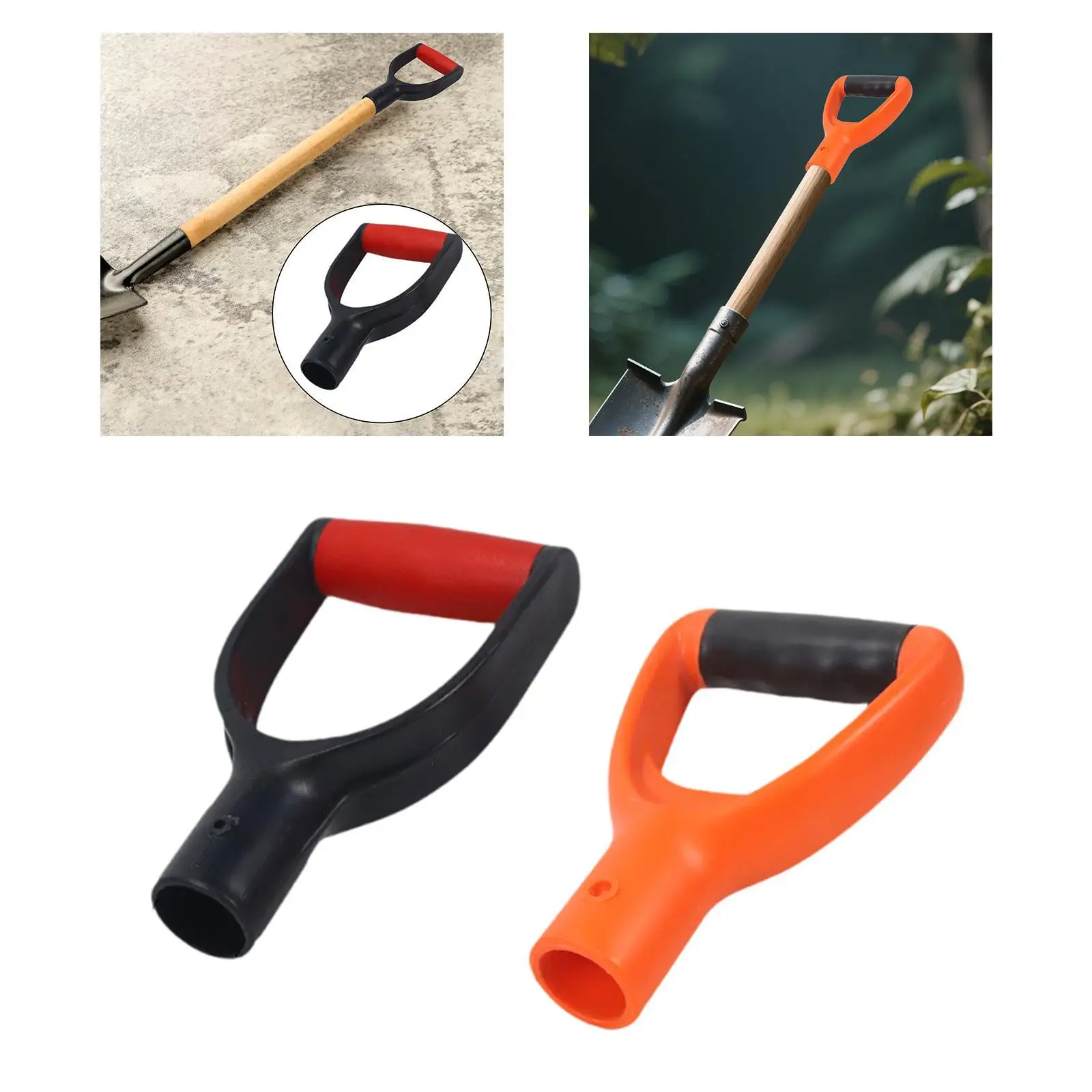 Shovel D Grip Handle 32mm Inner Diameter Durability for Digging Raking Tool Garden Accessories Snow Shovel Top Handle Replace