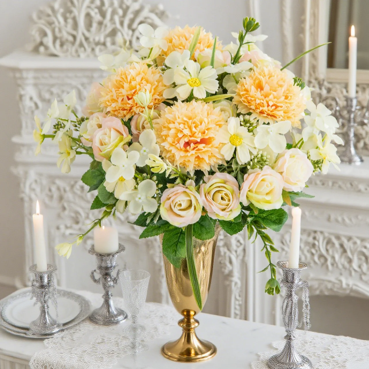 Ramo de Rosas Artificiales de Seda para Boda, Decoración para el Hogar, Mesa, Festivales, Jarrón, Ramo de Novia, Jardín, Manualidades, Regalos Hechos a Mano
