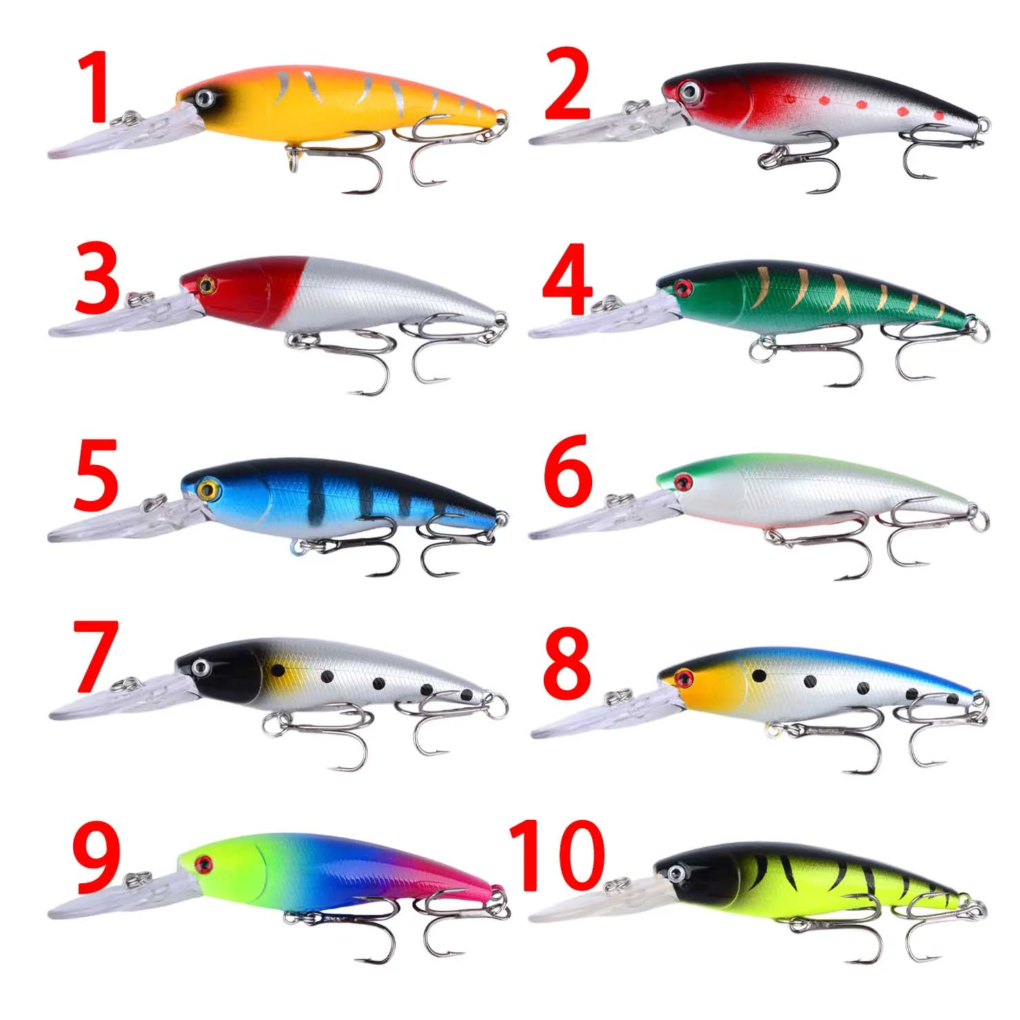 Jerkbait flotante tipo minnow con ojos 3D y acción wobblers - imagen 3