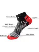 12 paires de chaussettes athlétiques de haute qualité pour hommes, chaussettes de course, cyclisme, taille, conception en nid d'abeille et chaussettes de sport fermes et de loisirs, cadeaux 5