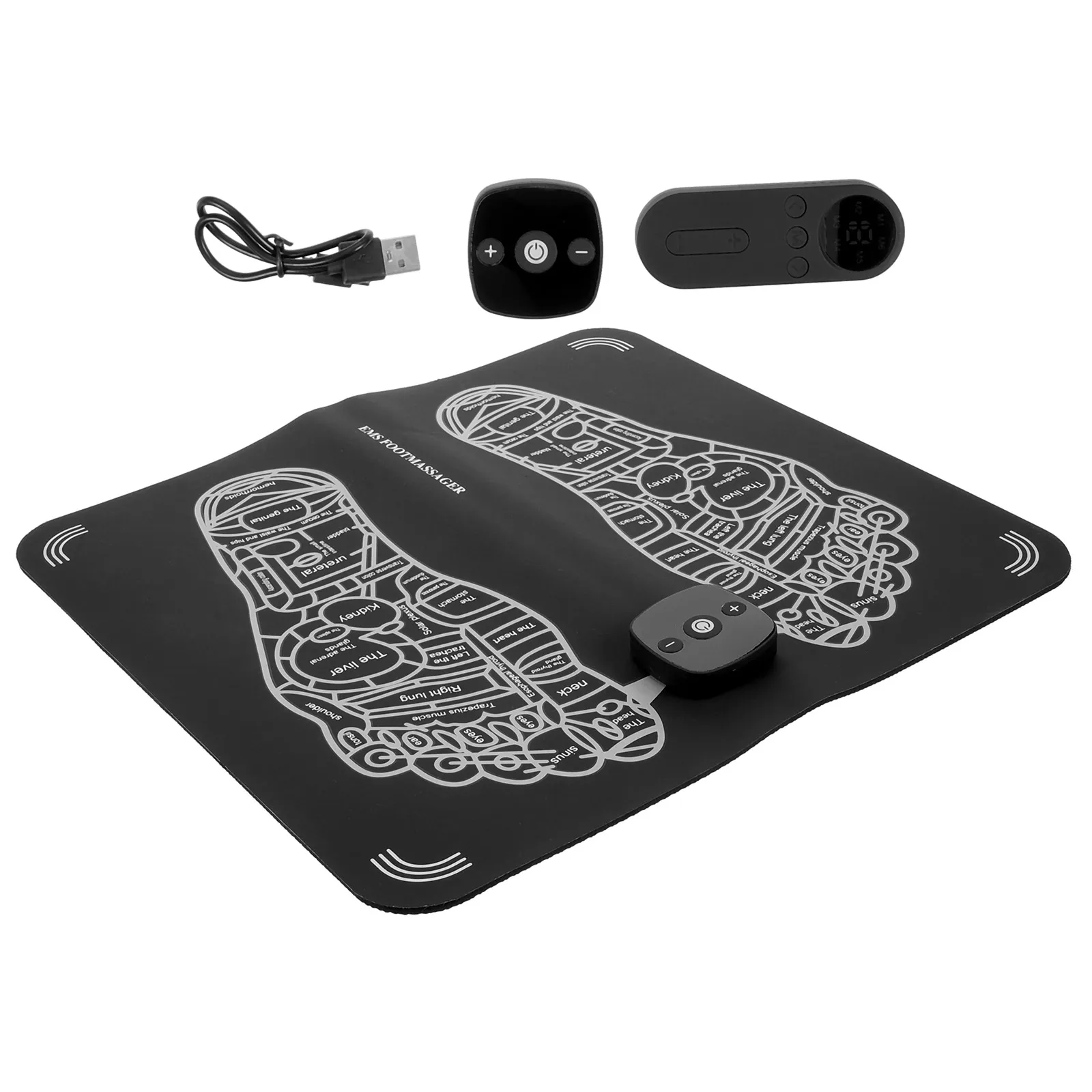 

1pc Electric Foot Massager Microcurrent Usb Charging Foot Massage Cushion 15 Intensity Household Sole Massager For Blood