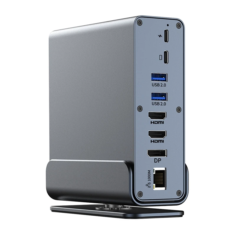 PCおよびラップトップ用の垂直ハブ,4K HD,rj45 1000m,usb 3.0, 2.0,pd 3.0,sd,tf,15 in 1ドッキングステーション