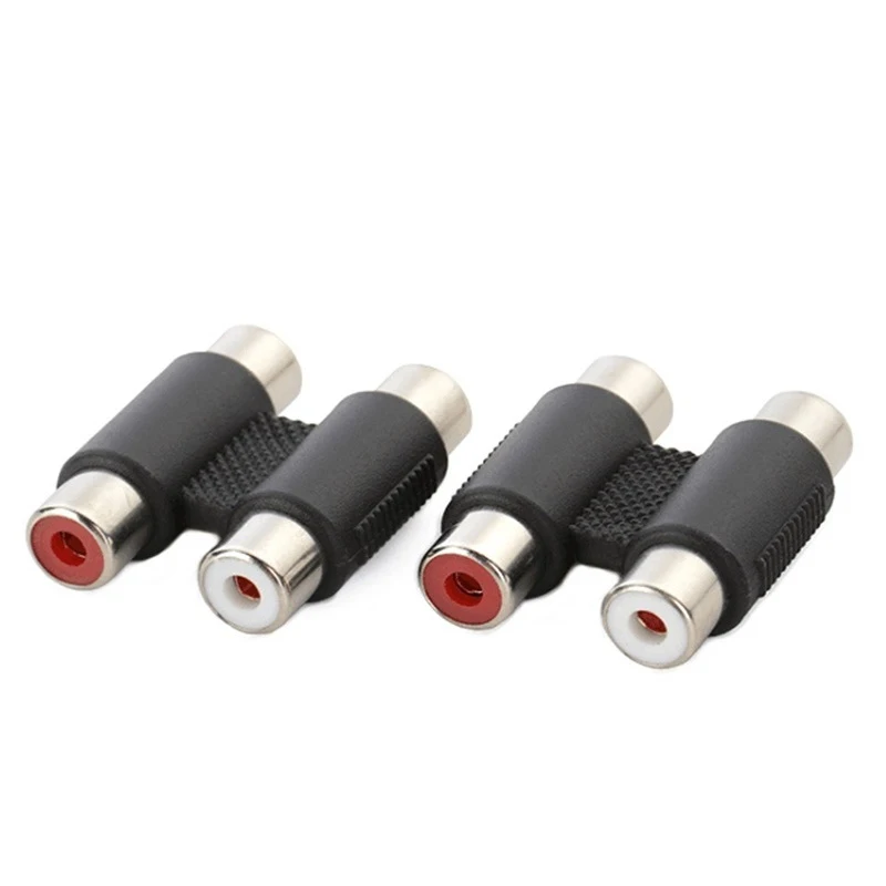 AV Adapter Gold Or Silver 3RCA Female To 3RCA Female/2RCA Female To 2RCA Female Connection Converter B5