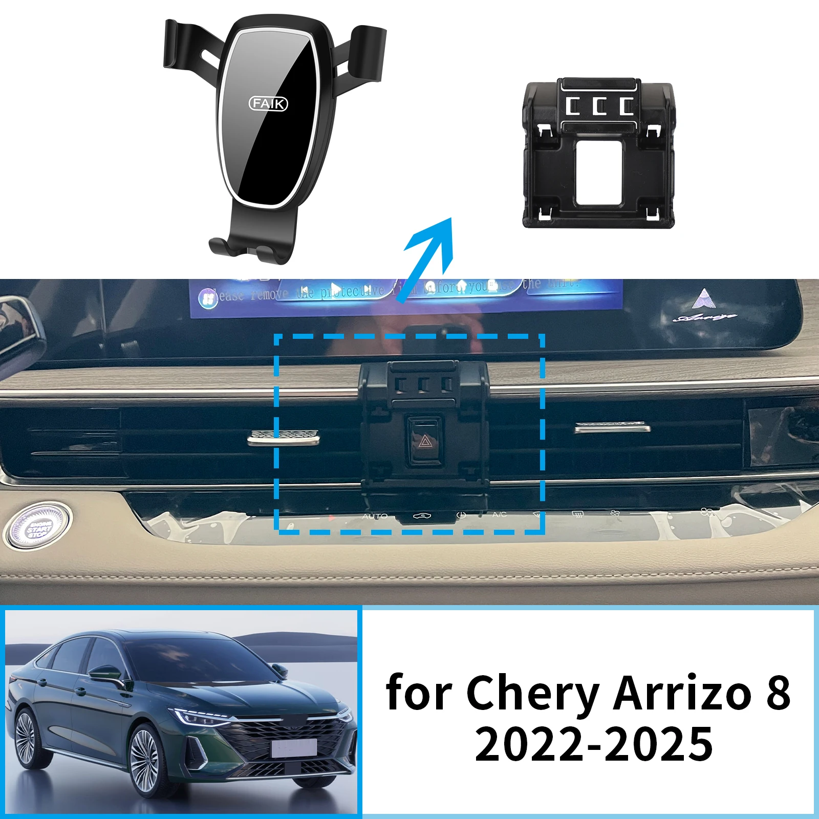 

Car Mobile Phone Holder GPS Bracket for Chery Arrizo 8 2022 2023 2024 2025 Navigation Stand Auto Accessories