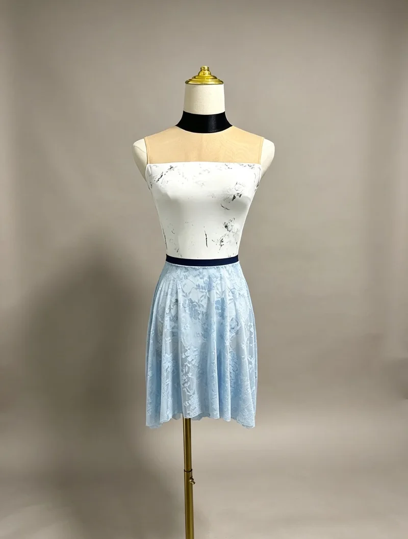 Ballett Tanzrock Frauen elegante Spitze Tanz Trikot Kleid Erwachsenen neuen Stil weißen Schwan Tanz Übungs rock – Detail 10