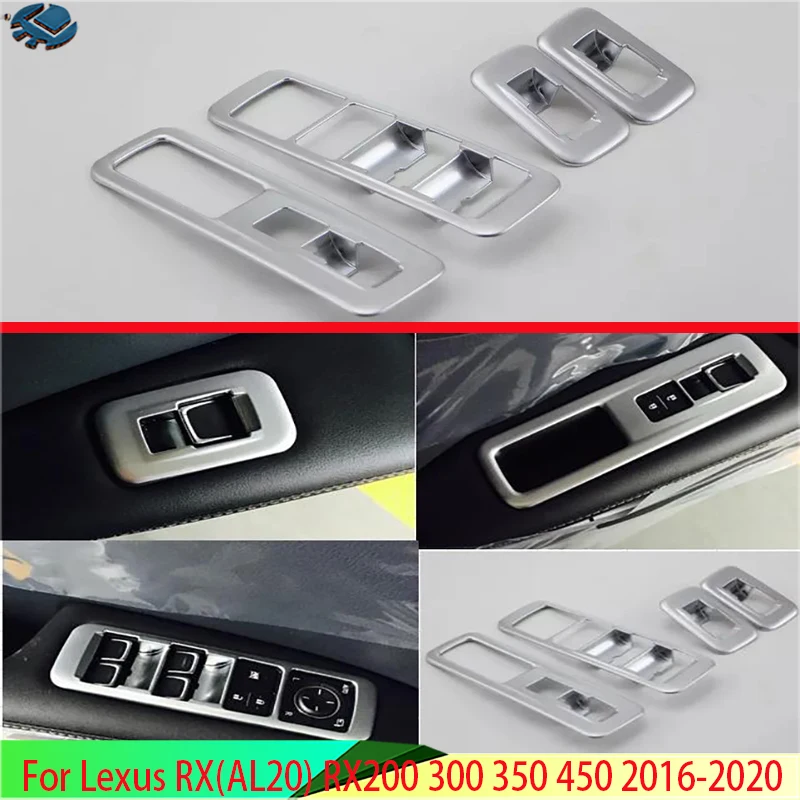 

Для Lexus RX (AL20) RX 200 300 350 450 2016-2020, автомобильные аксессуары, подлокотник для двери, окна, панель переключателя, накладка, гарнир
