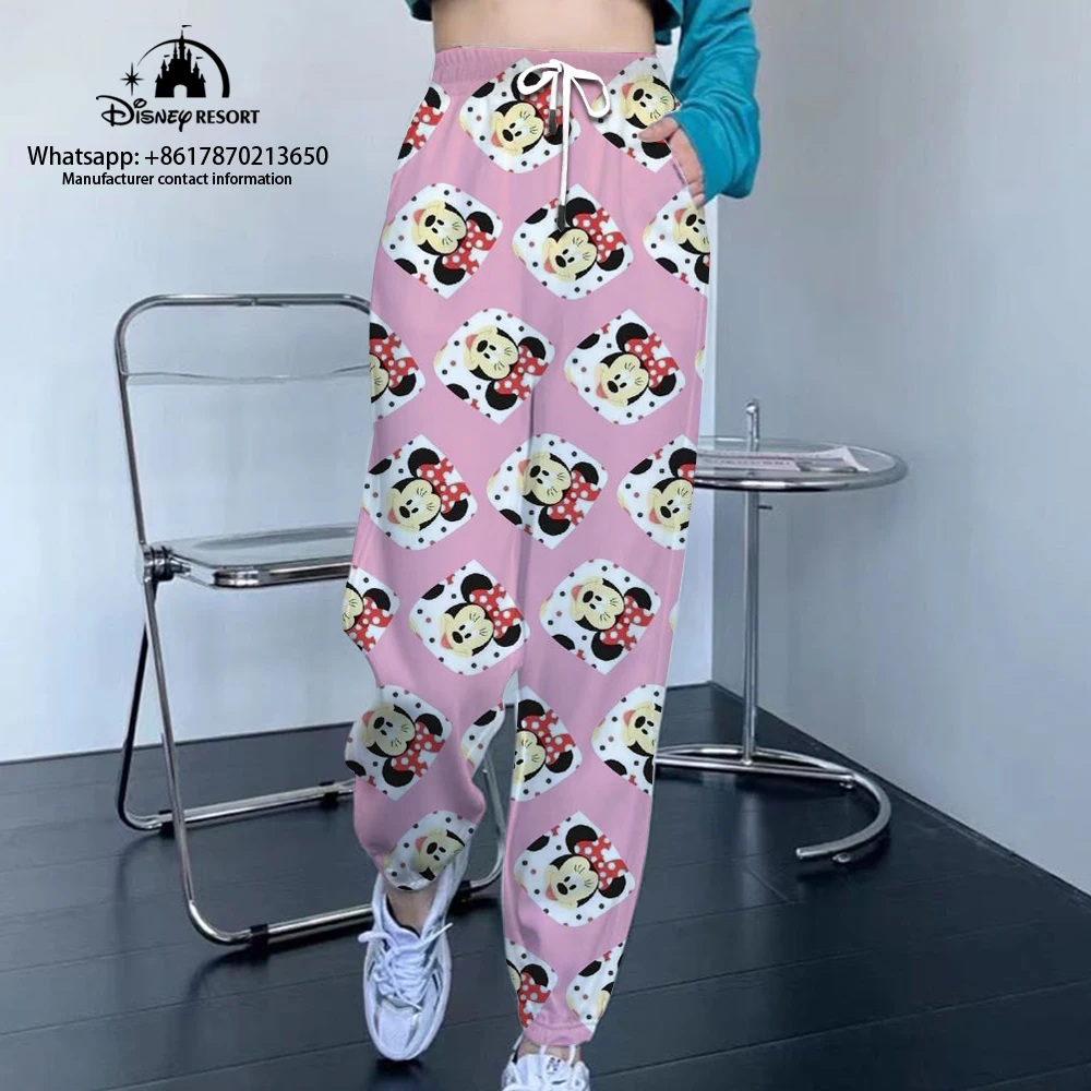 Pantalones de chándal de Mickey y Minnie para mujer, Jogging informal, estilo callejero, y2k, gran oferta, Otoño, 2024