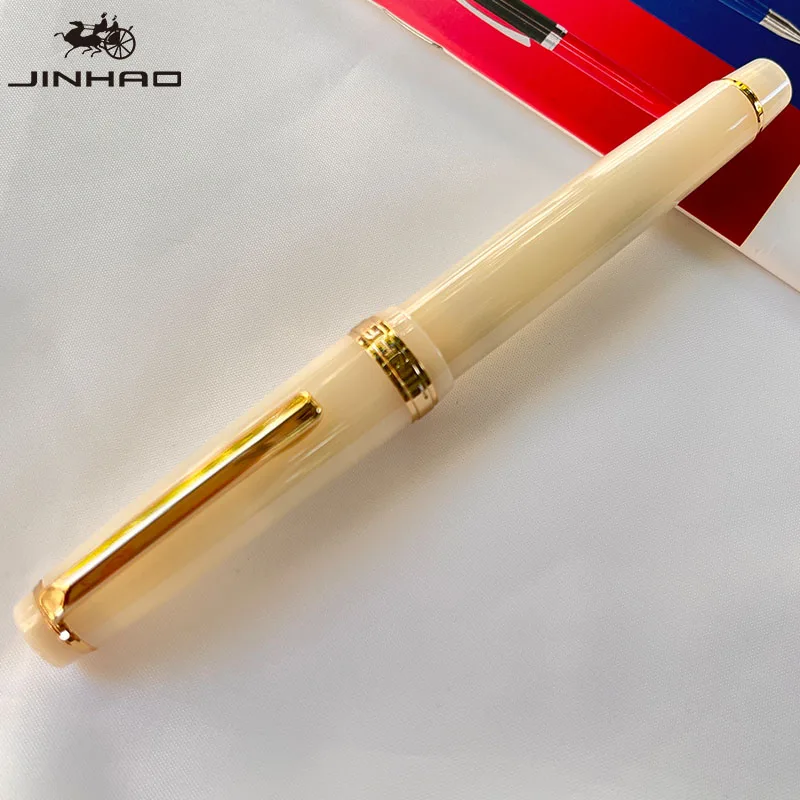 Jinhao 82-Füllfederhalter, goldener Clip, EF/F/M-Feder, Acryl-Tintenstift, luxuriöse Schreibstifte für Schreibwaren, Business, Büro, Schulbedarf – Detail 10