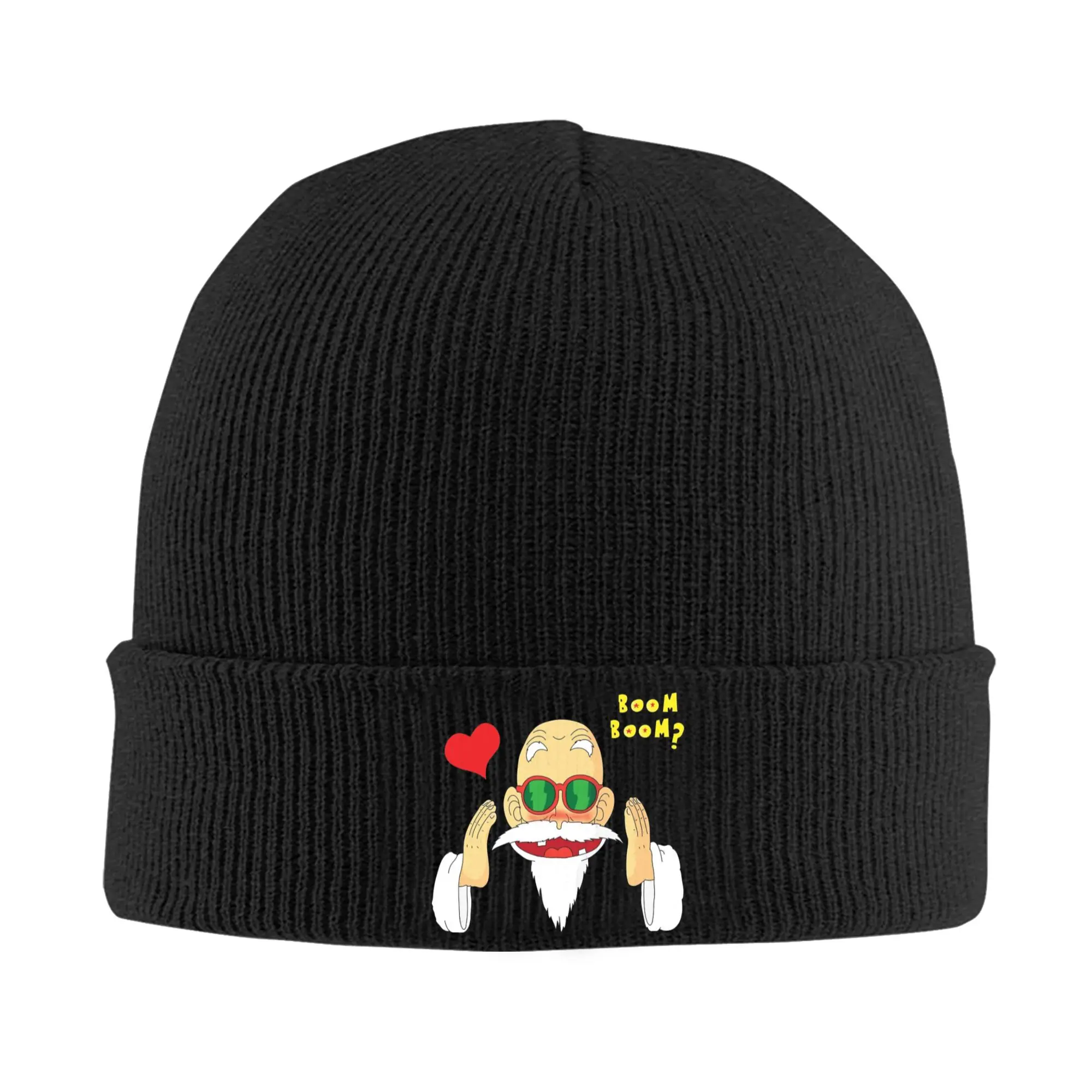 

BOOM BOOM DragonBall Master Roshi Knitted Caps for Women Men Skullies Beanies Winter Hats Acrylic dragon ball Warm Melon Cap
