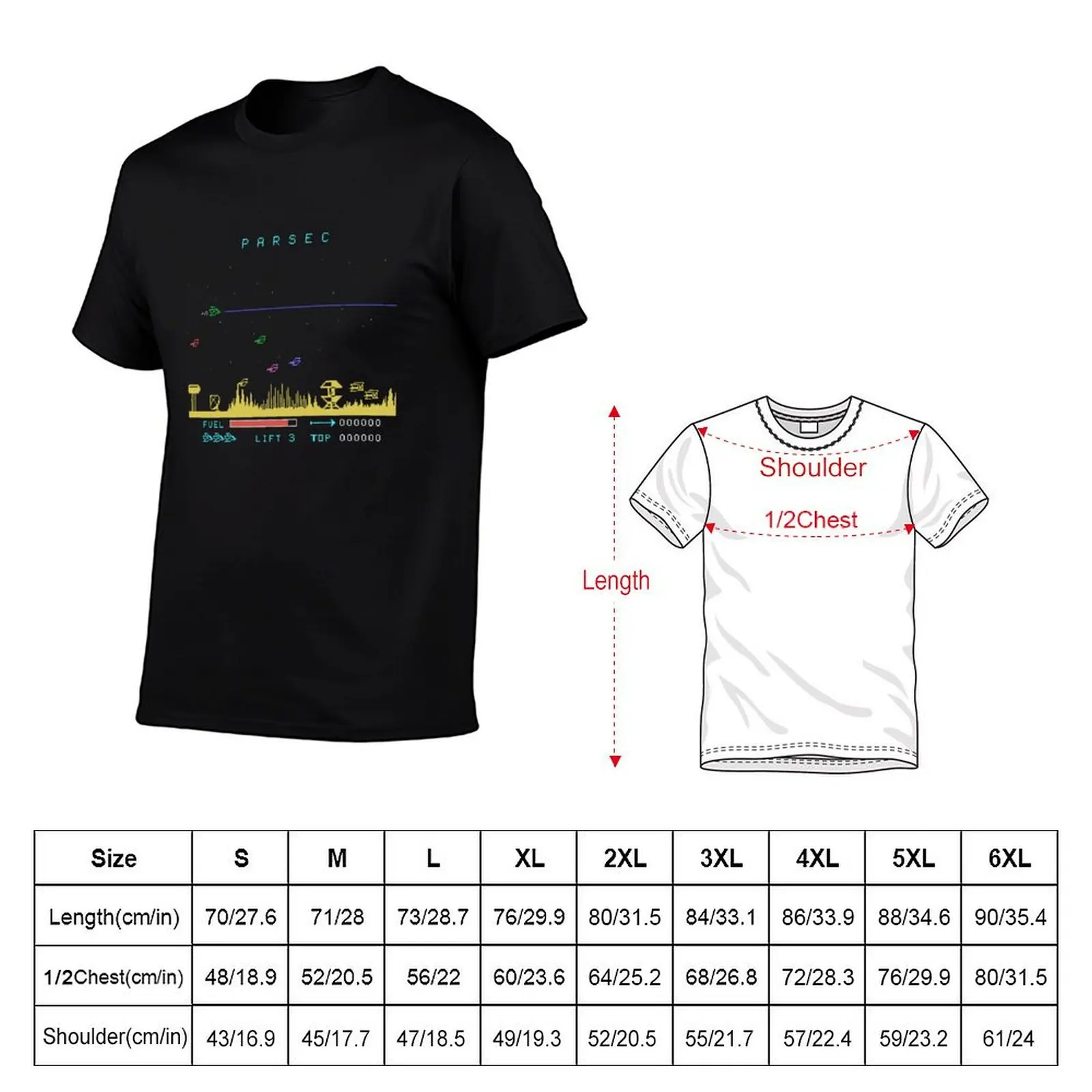 Parsecs for TI-99/4A computers T-Shirt anime stuff shirts graphic tees Men's cotton t-shirt