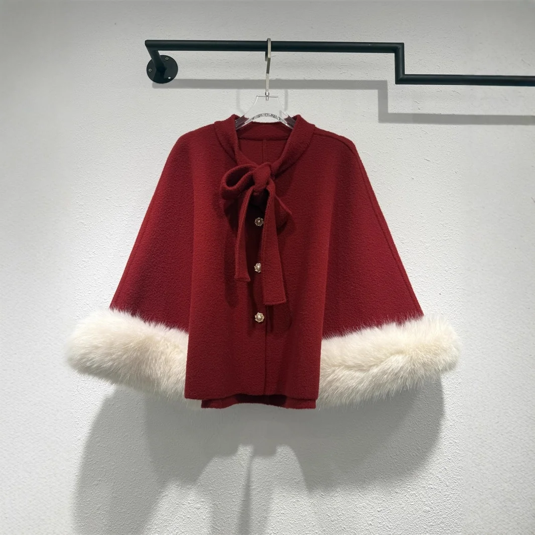 

Ele Knot Coat Sve Detachable French Sle Knitted Women's Outerwear Thiened Autumn Season from China