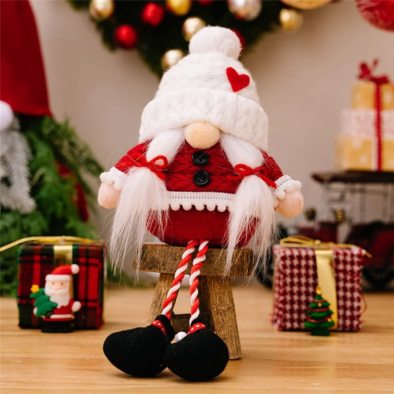 A59E-Kerst Faceless Gnome Pluche Pop Santa Gnome Rudolph Pop Hanger Lange Benen Gnome Elf Pop Kerst Kerst Decor Gift
