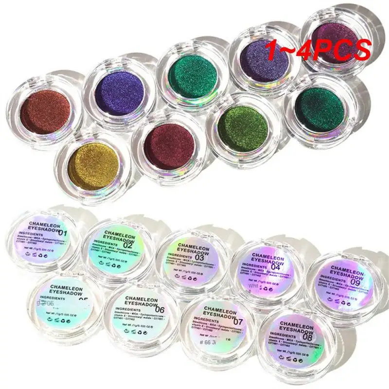 1~4PCS Pearl Eye Shadow 100 Brand New High Quality Subject Professional Chameleon Longan Shadow Powder