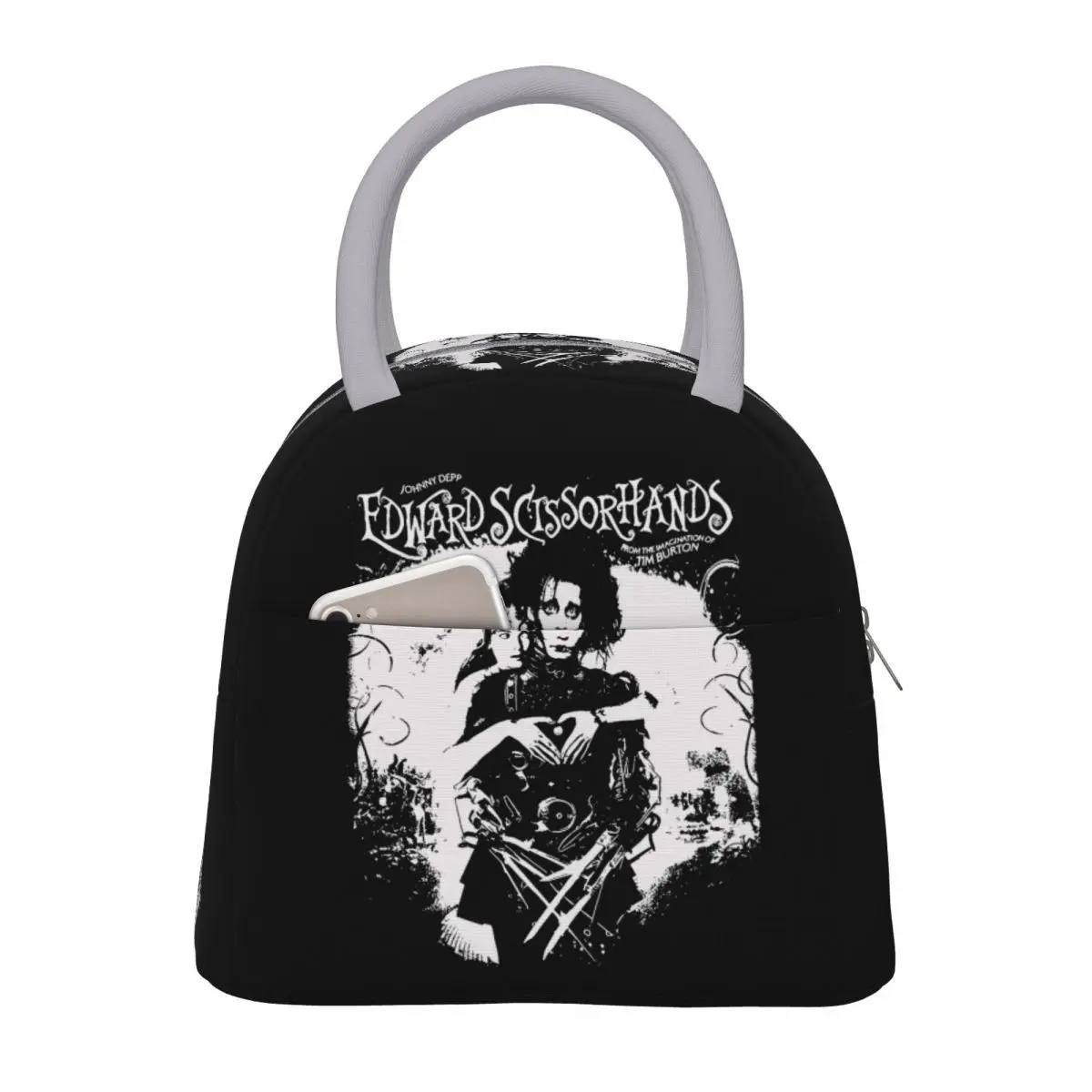 

Edward Scissorhands Insulated Lunch Bag for Men Women Food Container Bags Reusable Cooler Thermal Lunch Box For Travel