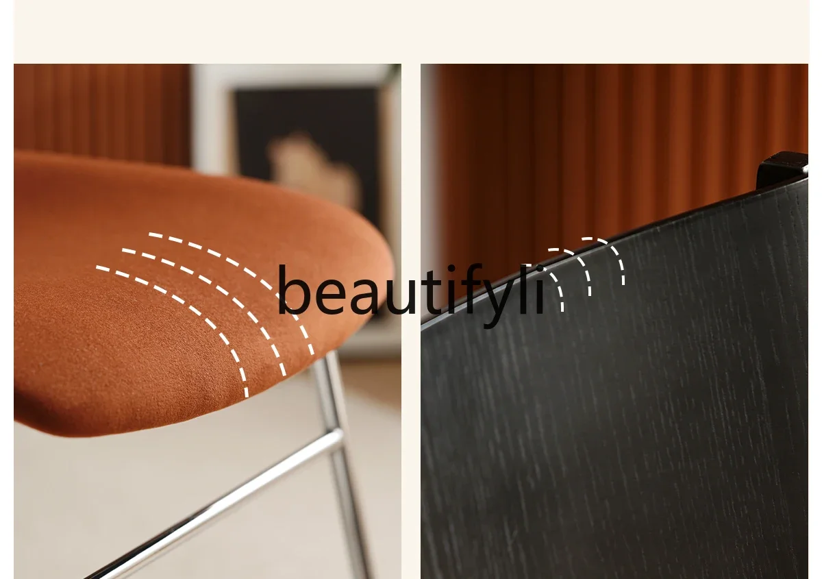 ZzMaigu كرسي طعام منزلي مصمم من العصور الوسطى كرسي تفاوض فردي للمقهى كرسي مكياج فاخر خفيف #4