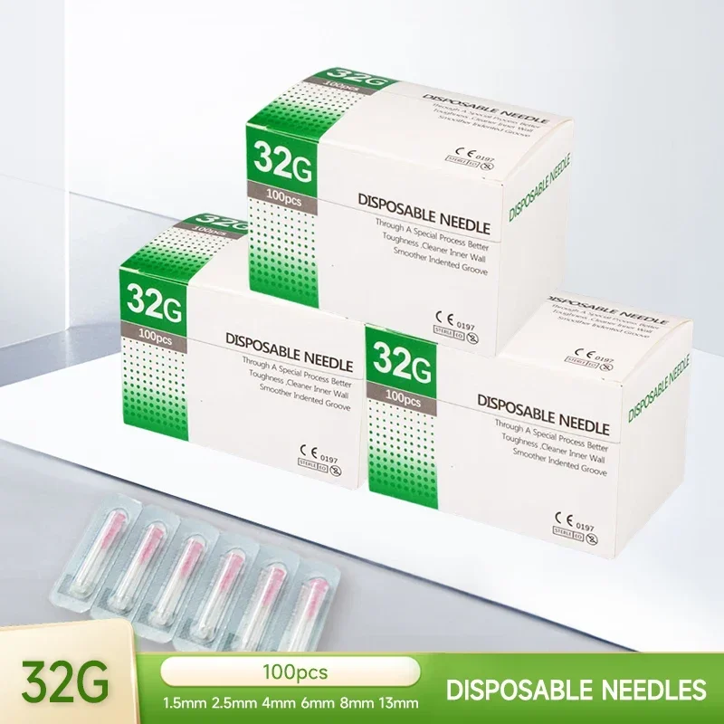 

100 шт. одноразовые инструменты для ухода за кожей Meso 30G4 мм 32/34/29 32 г 2,5 мм Geyelid