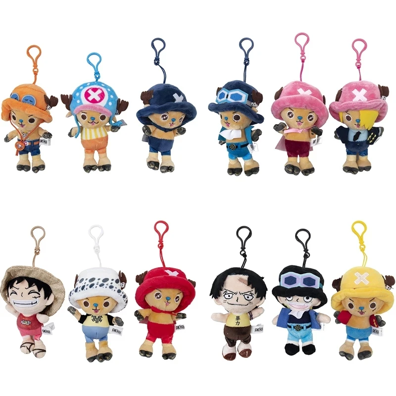 12CM Một Bộ Anime Nhân Vật Cosplay Sang Trọng Móc Khóa Đồ Chơi Luffy Xay Thịt Ace Luật Sabo Búp Bê Hoạt Hình Thú Nhồi Bông Mặt Dây Chuyền trẻ Em Quà