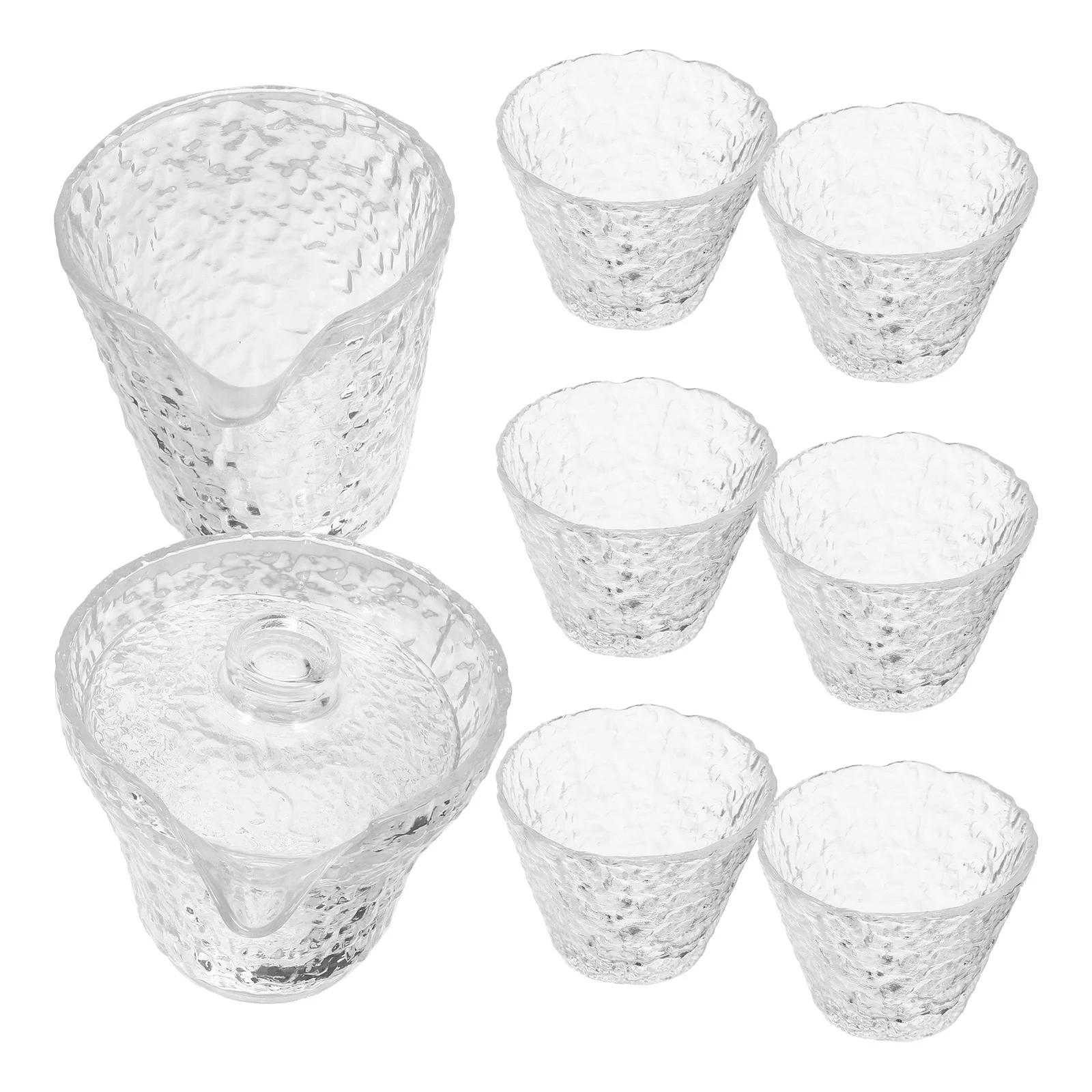 

1 комплект, набор стеклянных чайных чашек в китайском стиле, термостойкий взрывозащищенный сервировочный набор для заваривания чая, стеклянные чайные чашки для домашнего использования