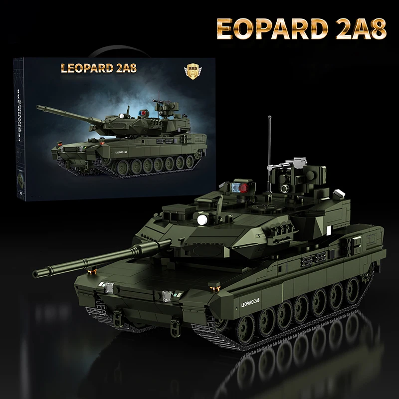 

2300+Pcs 2A8 MOC Building Blocks Tank Model Educational DIY Bricks Army Armored Vehicle Assembly Toy Holiday Gift Cool Ornaments